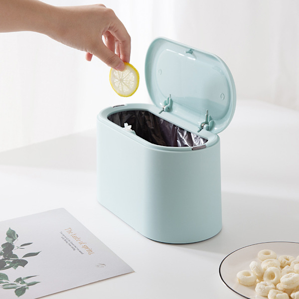 Mini søppelbøtte med lokk - Avtakbar liten søppelbøtte, Tiny Plast