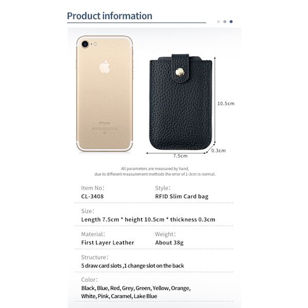 Card Blocr Kreditkorts Pop Up Plånbok RFID Blockering Slim Minimalis
