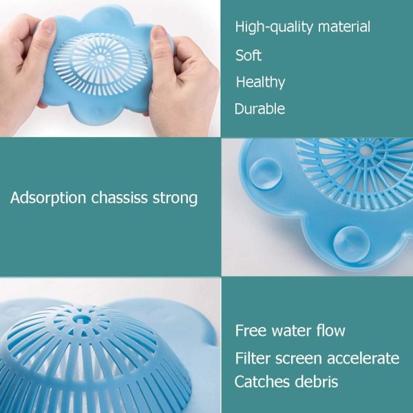 Hår Catcher Silikon Hår Stopper Dusch Avloppsskydd, Badkar a