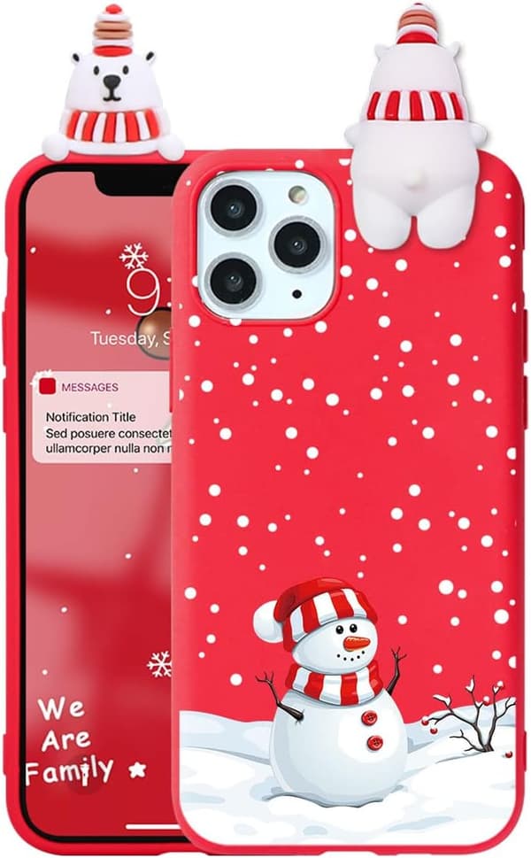 1 stk. Snefald Jule Etui til Apple iPhone 14 Pro Max 6.7\" Liqui