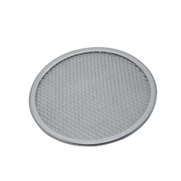 2 Rund Aluminium Pizza Mesh Pizza Bricka, Multi-Storlek Pizza Mesh Bak