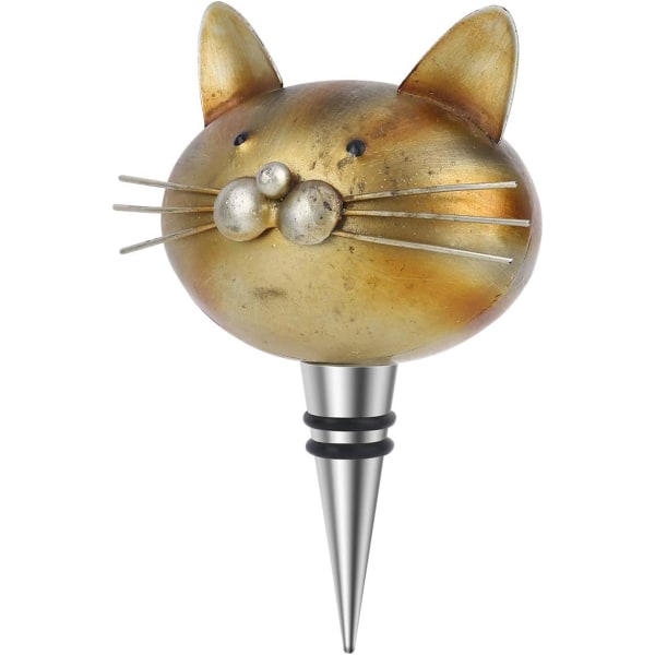 Cat Stopper Jern Vinflasker Lufttette og dekorative Cat Cork Bo