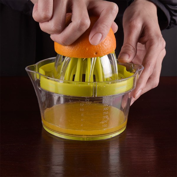 Citrus Orange Juicer, Citron Manuel Håndpresser med Indbygget Me