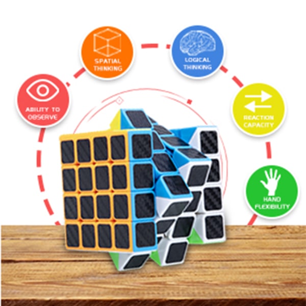Jigsaw Cube 4x4x4 New Cube Carbon Fiber Super Fast Sticker