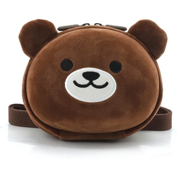 Söta 3D Cartoon Kids Messenger Bags Bear Purse Should Bag Plysch S