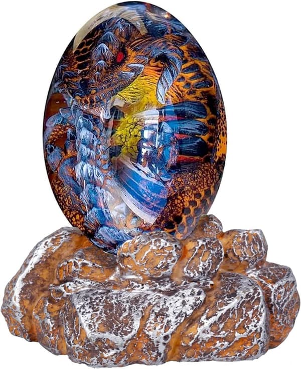 Lava Dragon Egg Fire Pocket Dragon, Lysende Drøm Krystal Transp