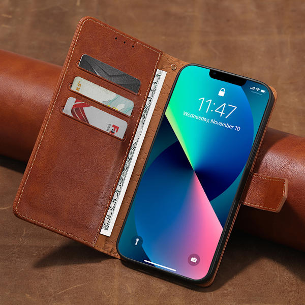 iPhone 11 - Läderfodral / Skydd Brun