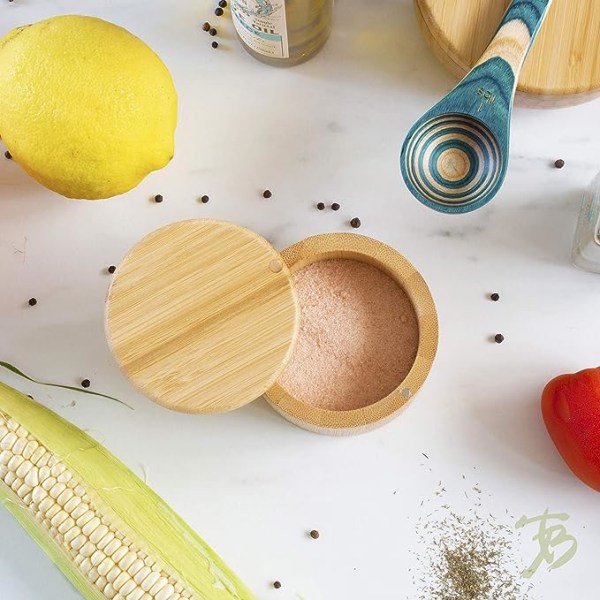 Totally Bamboo Salt Cellar Bambus Opbevaringsboks med Magnetisk Swive