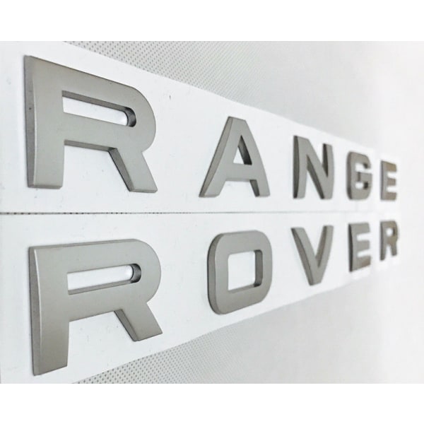 1 stk Range Rover matt sølv bokstaver emblem Emblem foran eller bak