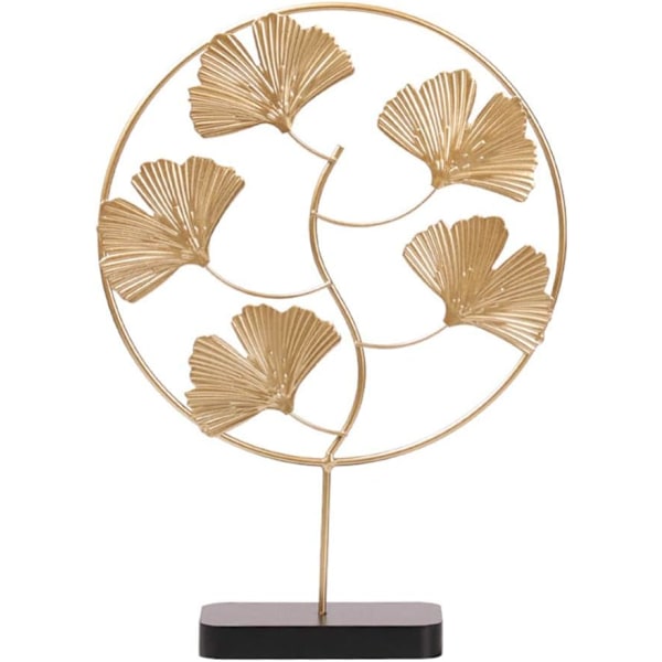 Smidda järn, ginkgo och ginkgoblad skrivbordsdekorationer, metalldekorationer