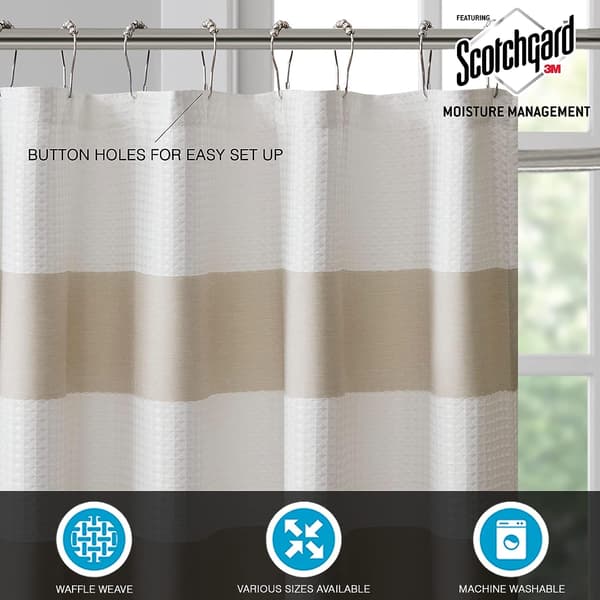 Vaffel Dusjforheng Pieced Solid Mikrofiber Stoff Fuktighet Mann