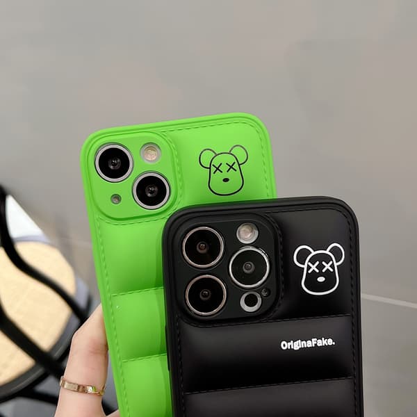 Puffer-etui til iPhone 13Pro, Sød Luksus Blød Touch Jac