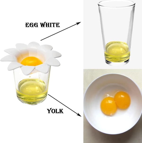 2 st äggseparatorer, ägguleseparator, Daisy äggvita separator