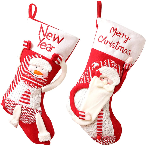 2 stk julestrømper Hengende sokker Julegaveposer Ca