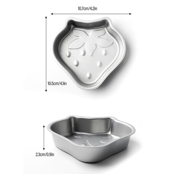 Non-stick hjerteformet jordbærkakeform for baking av ostbrød