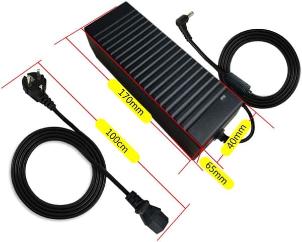 LED strømforsyning adapter transformator 24V 6A Ac/Dc Europa-plugg for