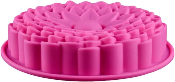 1PC Grønn Blomsterformet Hulrom Bakeutstyr Non-Stick Silikon