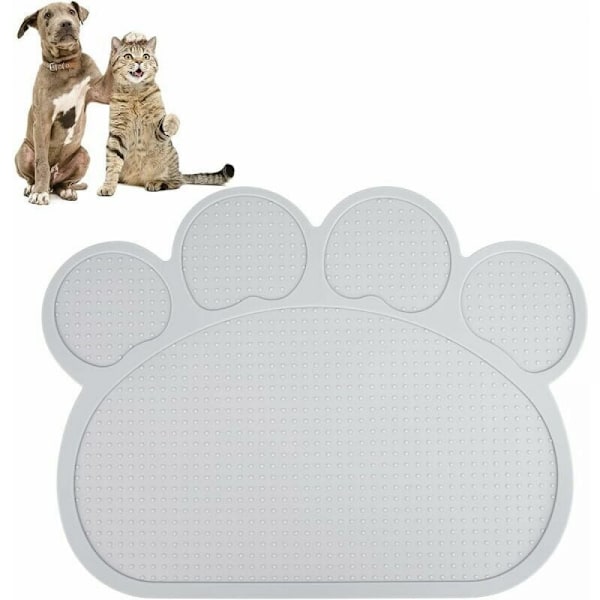 Grå, 40X30cm Hundekatt Matskål Matte Silikon Kjæledyr Mat Matte Sklisikker Fôring