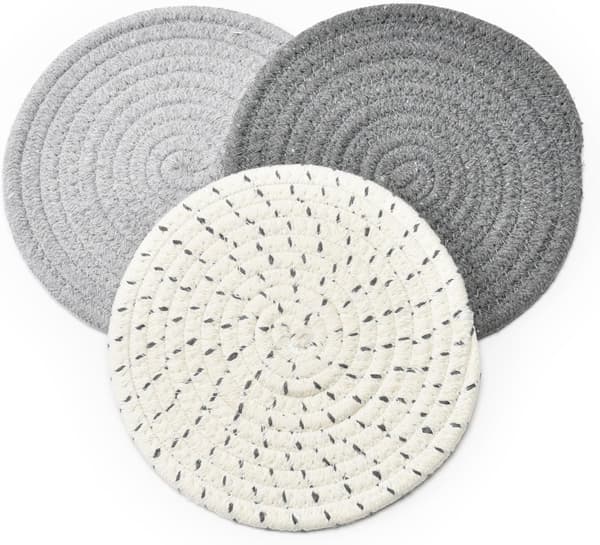 Potholders Set Trivets Set  Pure Cotton Thread Weave Hot Pot Hold