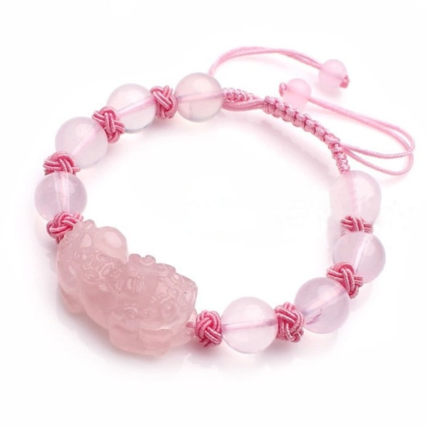 rosa armbånd for kvinner naturlig rosa krystallarmbånd