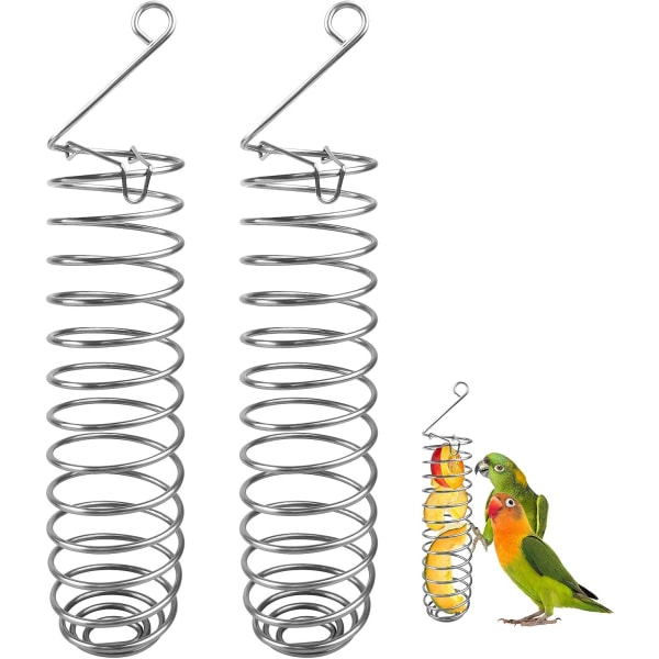 Papegoja Fågel Matkorg Rostfritt stål Papegoja hängande frukt Disp