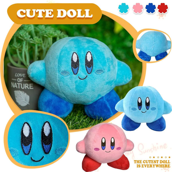 2PCS Kirby Plyschdocka Leksak Present - Little Buddy Kirby Äventyr, Kul