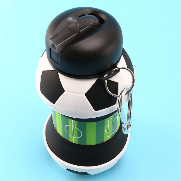 Fotboll Sport vattenflaska Vikbara reseflaskor med silikon
