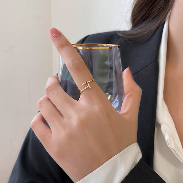 Klassisk design fint smycke Mikro-set zirkon lyxiga ringar för kvinnor