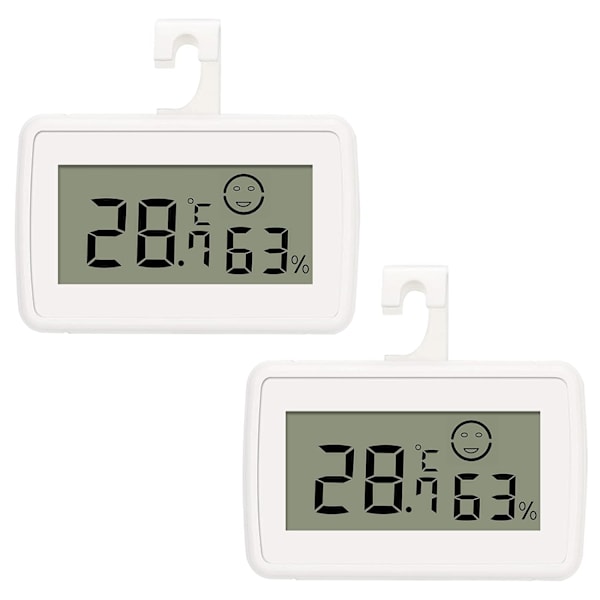 2 Mini Digital LCD Termometer Hygrometer med Max/Min Registrering,