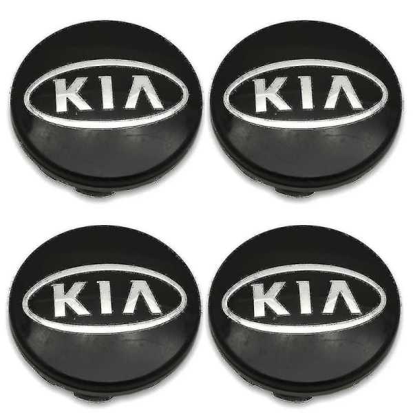 4-pack svarta Kia-bilhjulscentrumkåpor navkapslar 60 mm 4-pack för P