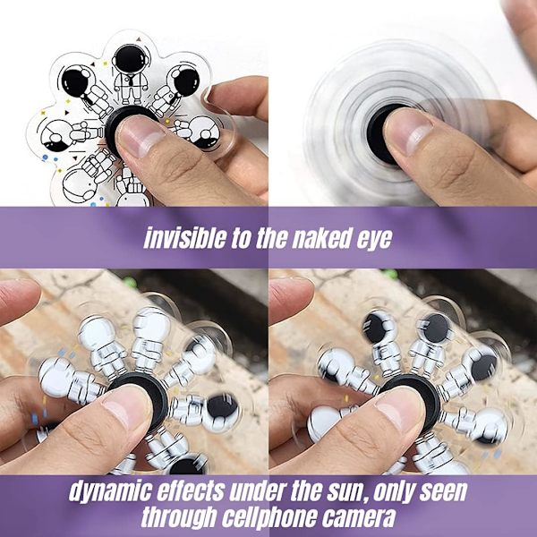 2 x Animerade Fidget Spinner-leksaker. Hand Spinner Anti-Ångest De-S
