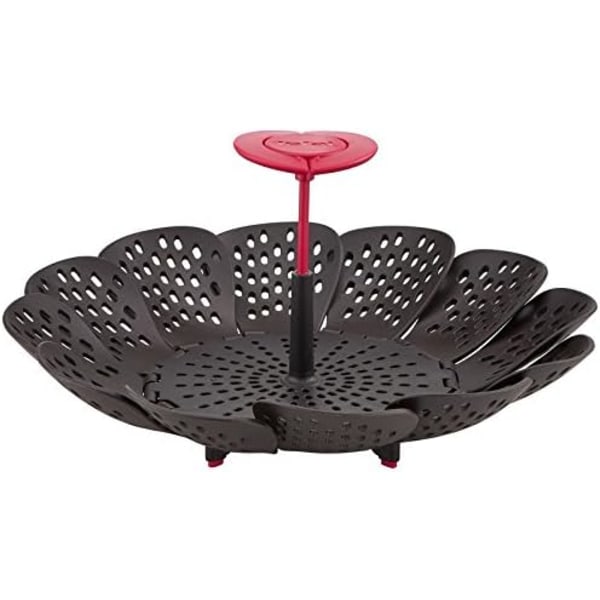 Ingenio Steamer Basket, Silicone, Black, 26 x 15.2 x 9.3 cm