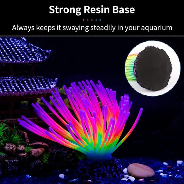 Aqrium Imitativ Regnbue Søpindsvin Bold Kunstig Silikone Orna