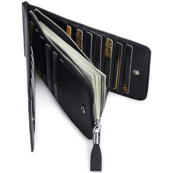 Herre Læder Slide Wallet Ny Enkelt Lynlås Business Portfolio