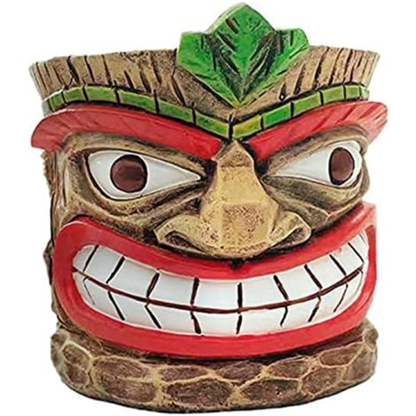 Tiki Planter Pot Sukkulent Totem Potteplanter Ornamenter Kunsthåndværk i Harpiks