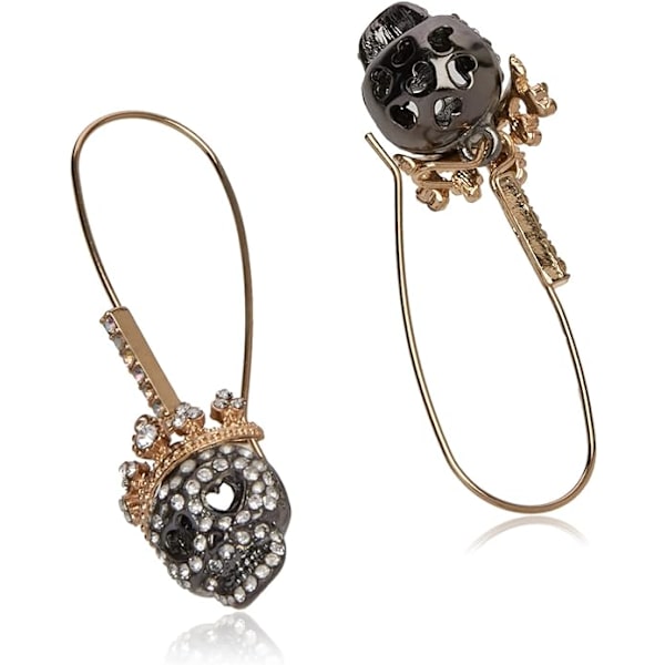 Pave Skull Dangle Øreringe