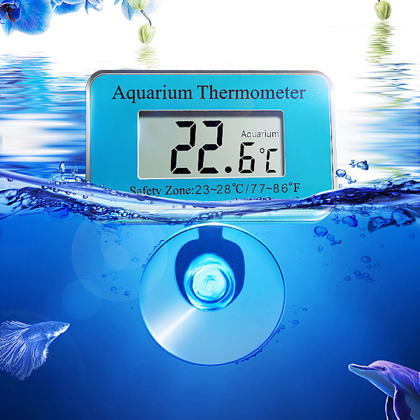 Digital Akvarietermometer Lcd Fisk Tank Nedsänkbar Termometer