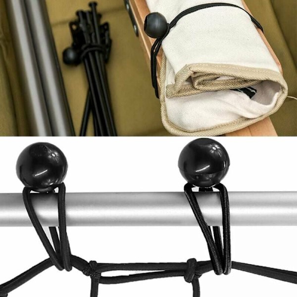 Paket med 25 elastiska band på 15 cm, idealiska för att fästa tält, presenningar