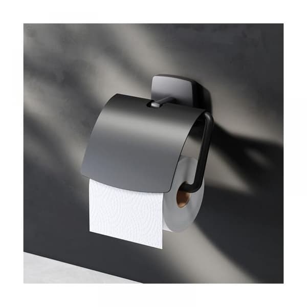 WC-paperiteline kansi, mattamusta paperiteline, poraamaton, su