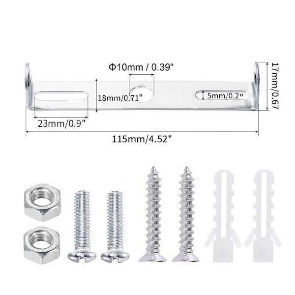 Beslag Loftplade samling med faste skruer Loftslampe