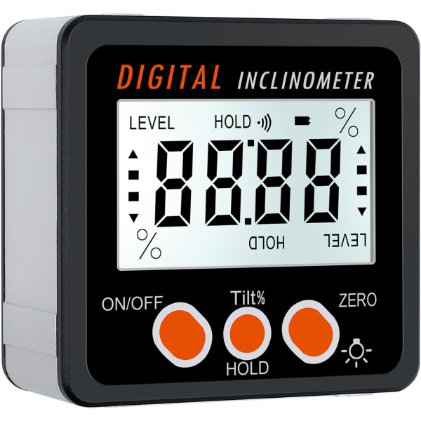 Digital Inclinometer Magnetisk Goniometer 4*90° Vandtæt IP54, u