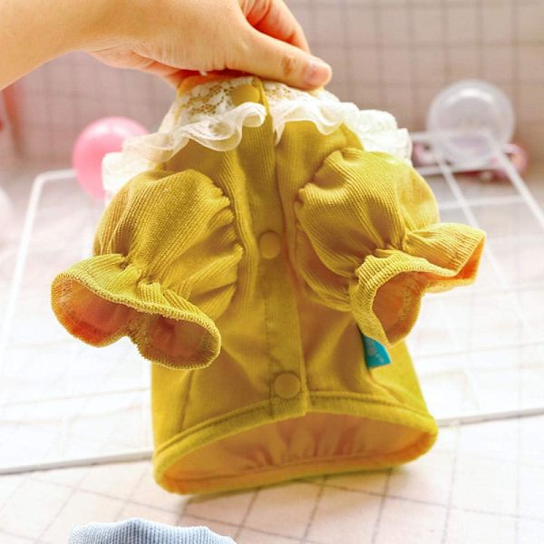 Kesäiset lemmikkieläinten koiranvaatteet pitsipaita pienille ja keskisuurille koirille Teddy Yor