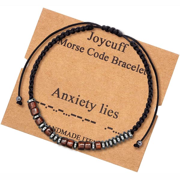 Inspirerande Morse Code Armband Motiverande Hemlig Meddelande Woo