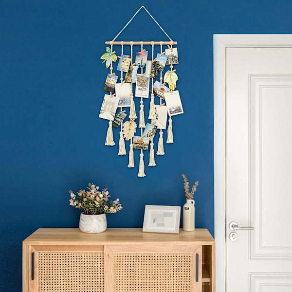 Hengende fotodisplay Frynser Veggdekor Bildegalleri Boho