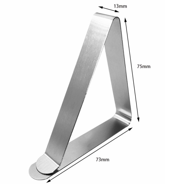 12 st bordsduksklämmor i rostfritt stål, tjocka bordsduksklämmor