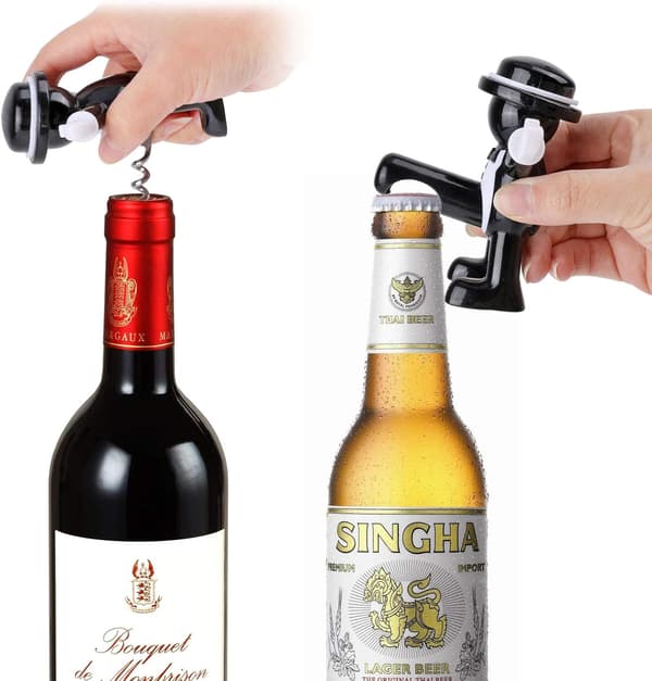 3-pack vinflaskepropp, flaskeåpner vinflaskeproppsett, vin B