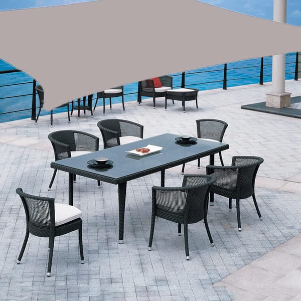 Rektangulær utendørs solseil, vanntett, Oxford-stoff, 3 x 4 meter (Grå)