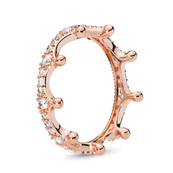 Smycken Pink Sparkling Crown Crystal Ring i Pandora Rose