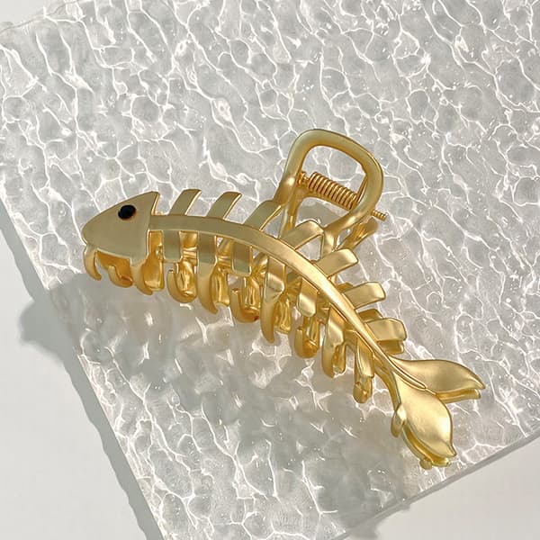 Metallhårklør Chic Metallic Fishbone Hårklør Krabbe Enkel Met