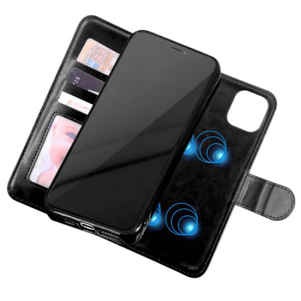 iPhone 13 - 2 i 1 Magnetisk Etui / Cover - Vælg Farve! Sort